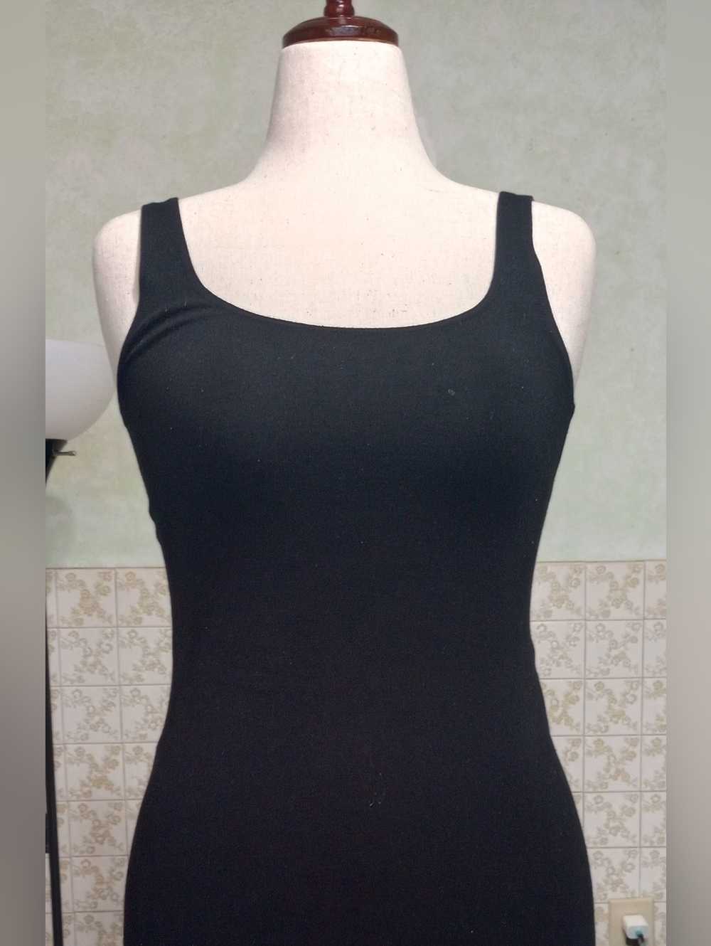 Forever 21 Black Sleeveless Midi Bodycon Dress